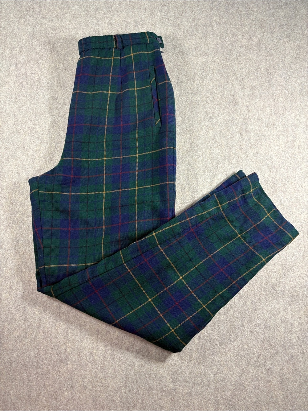 VTG Pendleton Celebration Tartan 100% Wool Pleated Plaid Pants Sz 10 Fits M